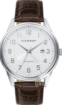 Classic Silverfärgad/Läder Ø42 mm