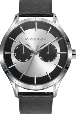 Classic Silverfärgad/Läder Ø42 mm