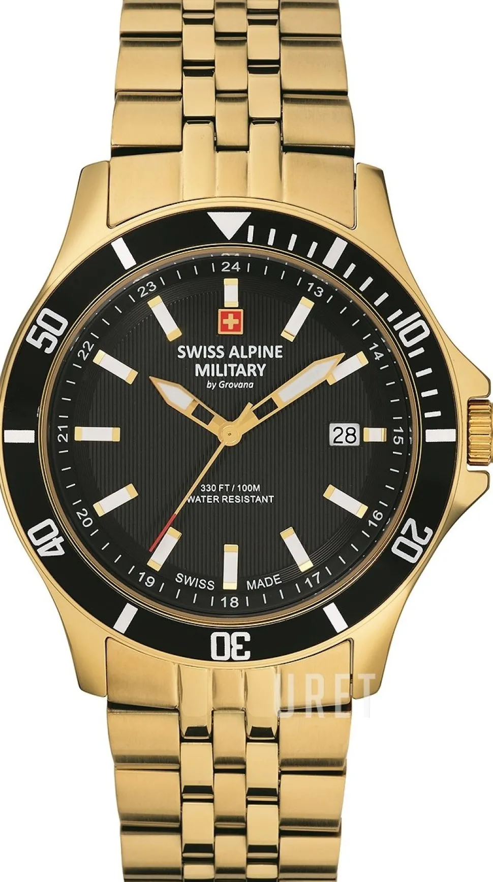 Classic Svart/Gulguldtonat stål Ø44 mm