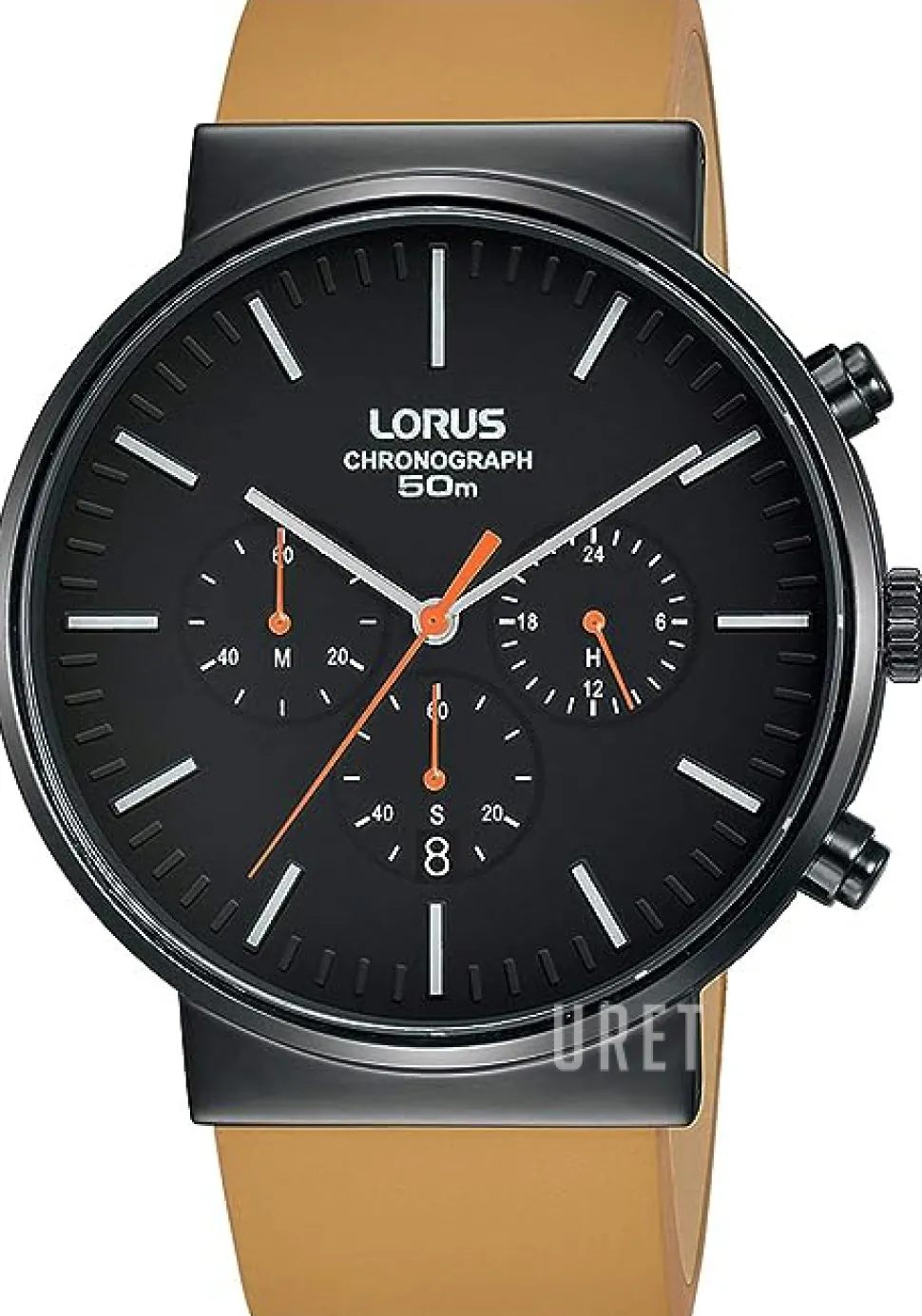 Classic Svart/Läder Ø43 mm