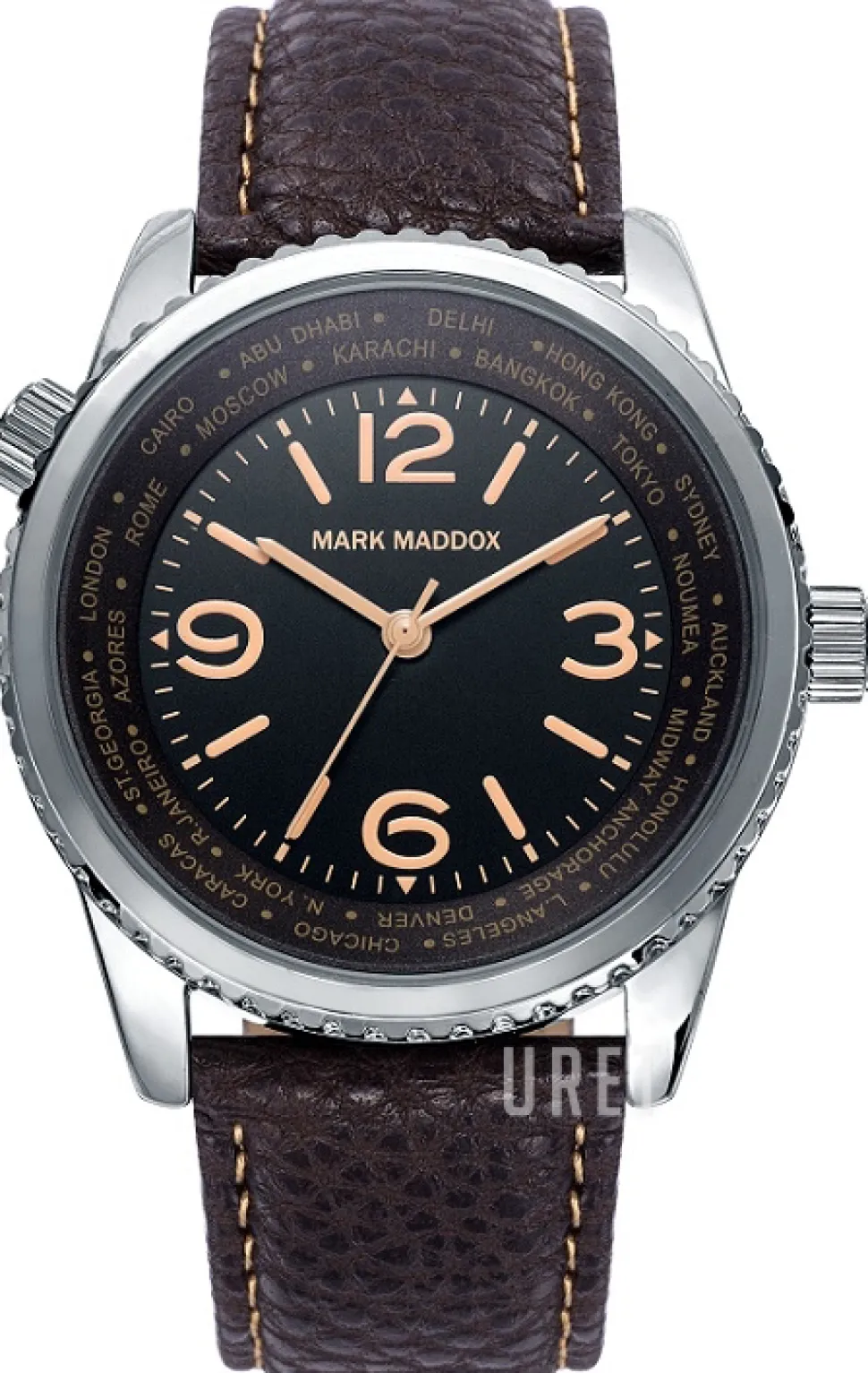 Classic Svart/Läder Ø42 mm