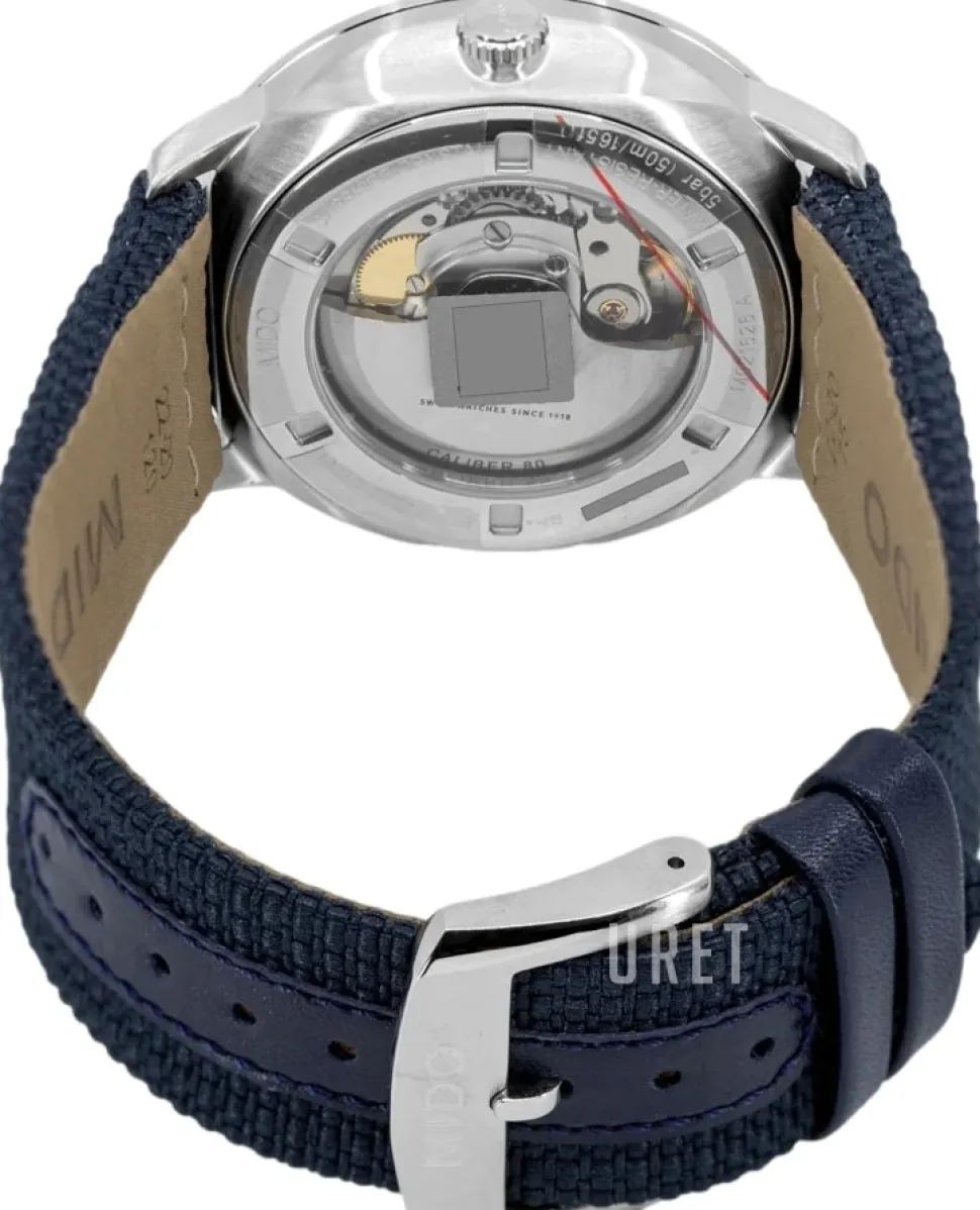 Commander Blå/Läder Ø42 mm