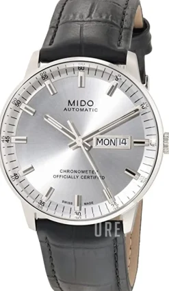 Commander Silverfärgad/Läder Ø40 mm