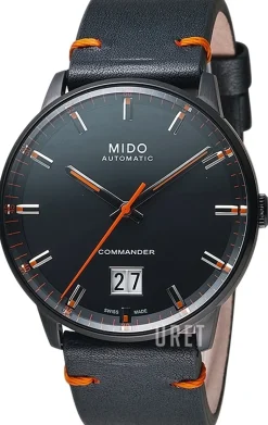 Commander Svart/Läder Ø42 mm