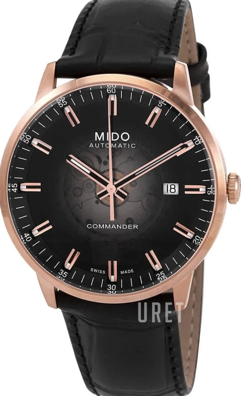 Commander Svart/Läder Ø40 mm