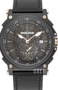 Compass Svart/Läder Ø48 mm