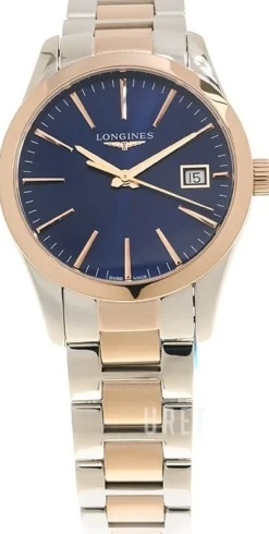 Conquest Classic Blå/Roséguldstonat stål Ø34 mm