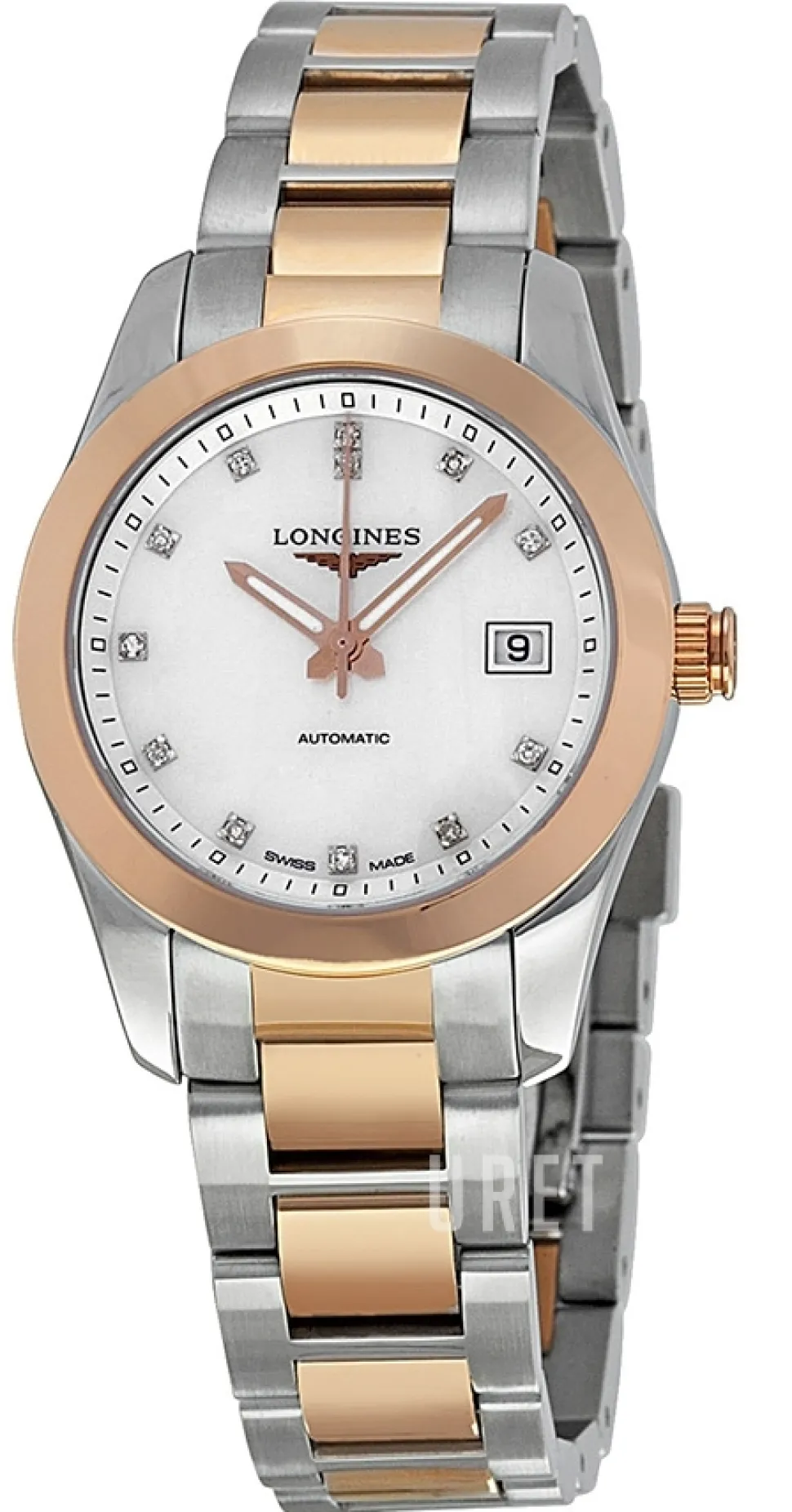 Conquest Ladies Vit/18 karat roséguld Ø29.5 mm