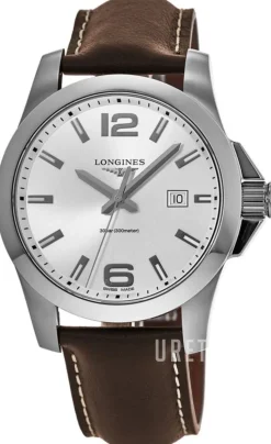 Conquest Silverfärgad/Läder Ø43 mm