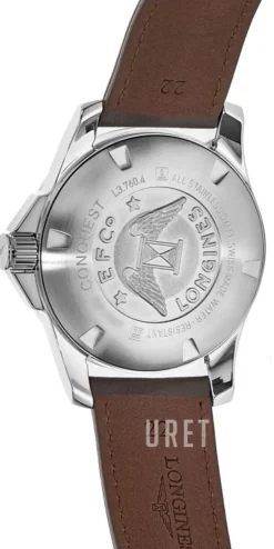 Conquest Silverfärgad/Läder Ø43 mm