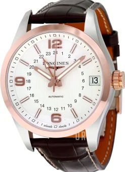 Conquest Silverfärgad/Läder Ø42 mm