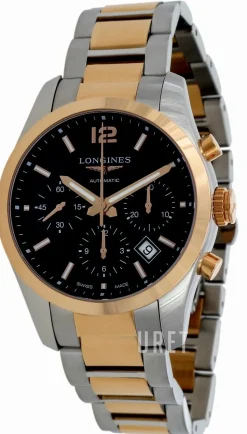 Conquest Svart/18 karat roséguld Ø41 mm