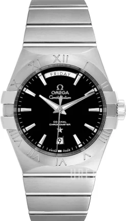 Constellation Co-Axial Day-Date 38mm Svart/Stål Ø38 mm