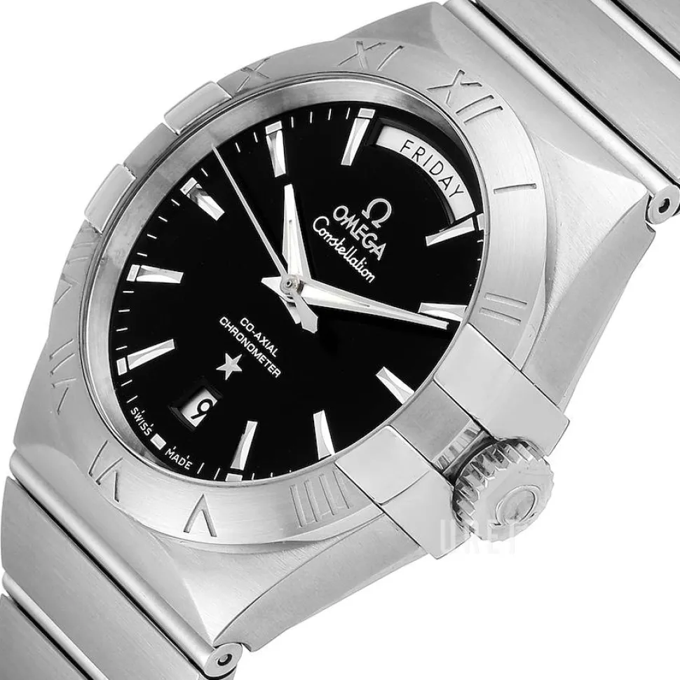 Constellation Co-Axial Day-Date 38mm Svart/Stål Ø38 mm