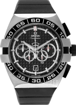 Constellation Double Eagle Chrono Svart/Gummi Ø44 mm