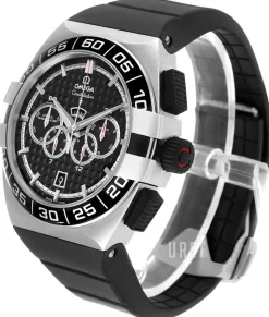 Constellation Double Eagle Chrono Svart/Gummi Ø44 mm