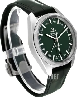 Constellation Globemaster Grön/Läder Ø41 mm