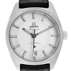 Constellation Globemaster Co-Axial Chronometer 39mm Silverfärgad/Läder Ø39 mm