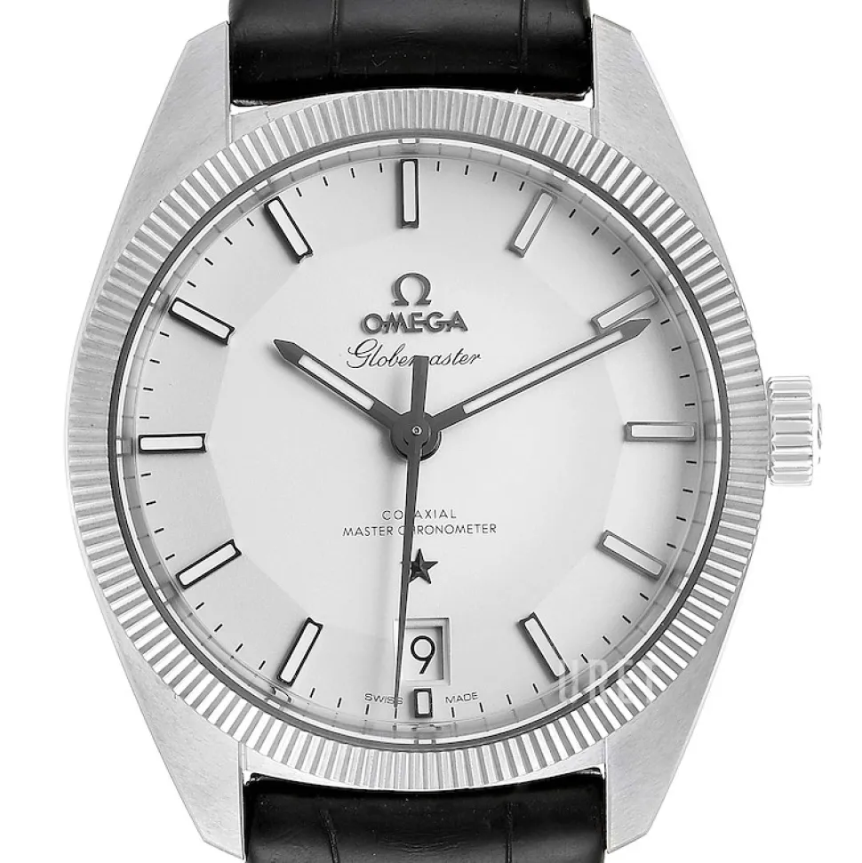 Constellation Globemaster Co-Axial Chronometer 39mm Silverfärgad/Läder Ø39 mm