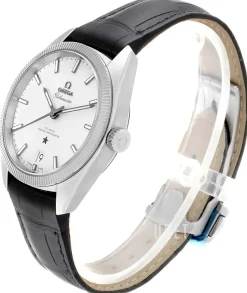 Constellation Globemaster Co-Axial Chronometer 39mm Silverfärgad/Läder Ø39 mm