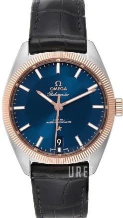 Constellation Globemaster Co-Axial Chronometer 39mm Blå/Läder Ø39 mm