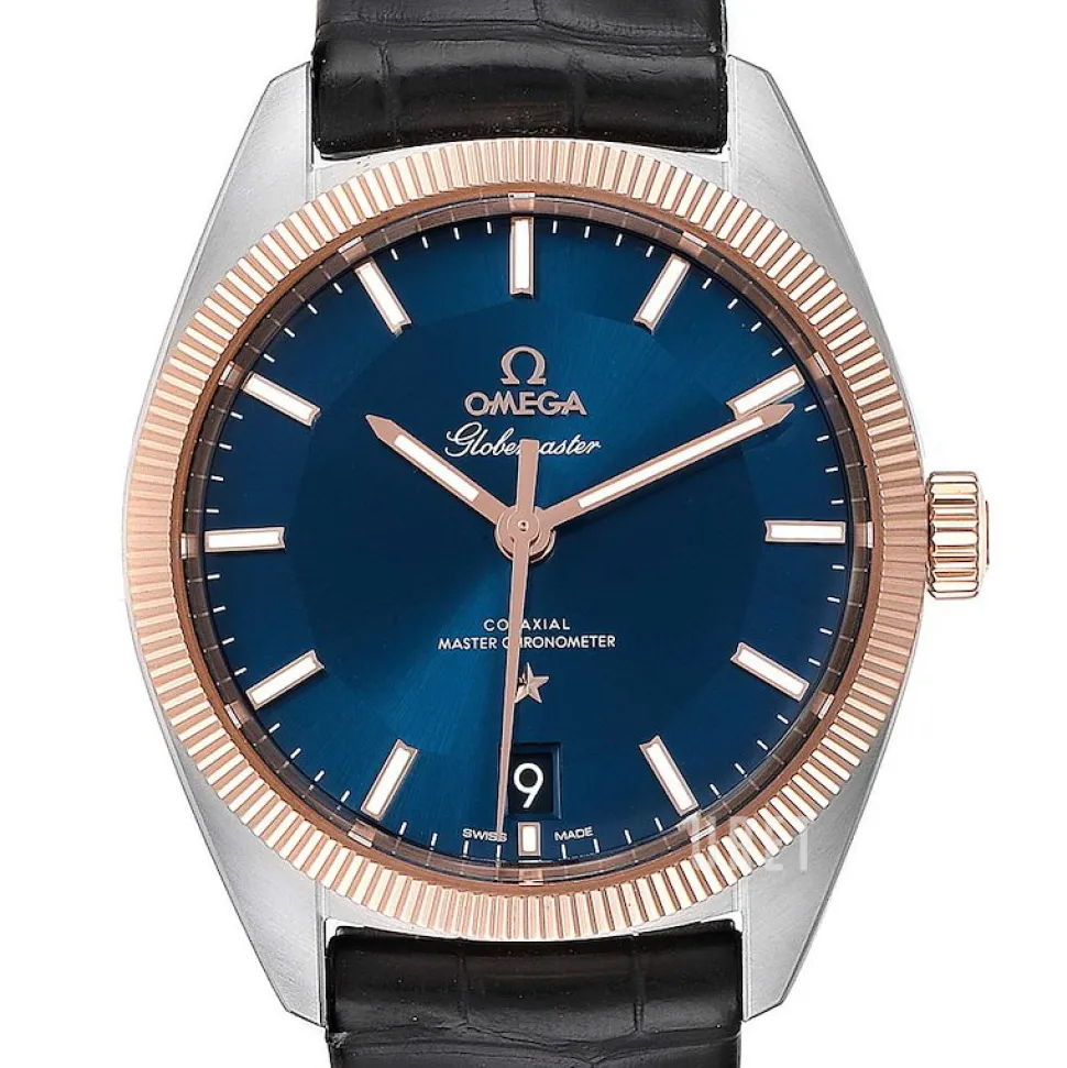 Constellation Globemaster Co-Axial Chronometer 39mm Blå/Läder Ø39 mm