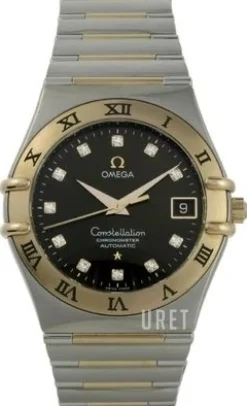 Constellation Herr Brun/18 karat gult guld Ø35 mm