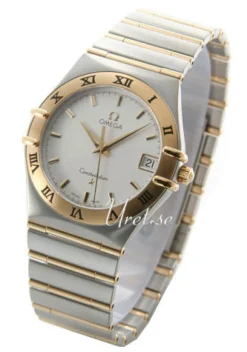 Constellation Herr Vit/18 karat gult guld Ø33 mm
