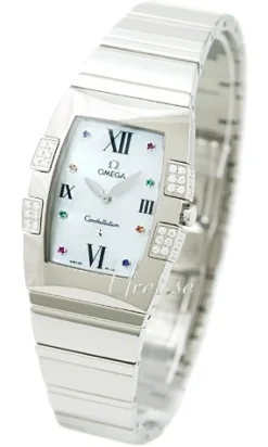 Constellation Quadrella Vit/Stål 32.6x25 mm