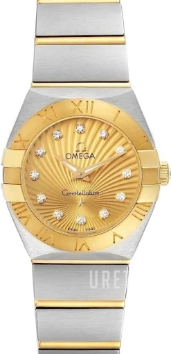 Constellation Quartz 24mm Champagnefärgad/18 karat gult guld Ø24 mm