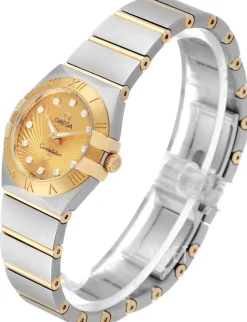 Constellation Quartz 24mm Champagnefärgad/18 karat gult guld Ø24 mm