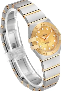 Constellation Quartz 24mm Champagnefärgad/18 karat gult guld Ø24 mm