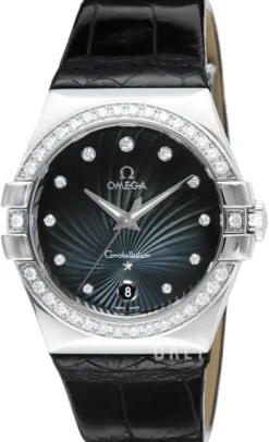 Constellation Quartz 35mm Svart/Läder Ø35 mm