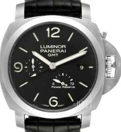 Contemporary Luminor 1950 3 Days GMT Power Reserve Automatic Svart/Läder Ø44 mm