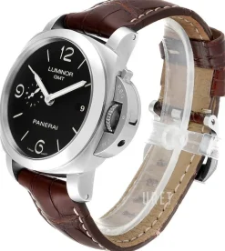 Contemporary Luminor 1950 3 Days GMT Automatic Svart/Läder Ø44 mm