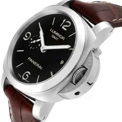 Contemporary Luminor 1950 3 Days GMT Automatic Svart/Läder Ø44 mm