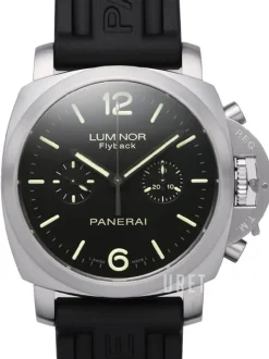 Contemporary Luminor 1950 Flyback Svart/Gummi Ø44 mm