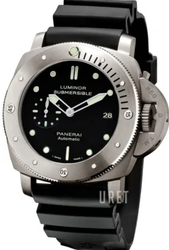 Contemporary Luminor 1950 Submersible 3 Days Automatic Svart/Gummi Ø47 mm