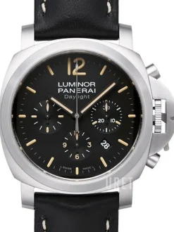 Contemporary Luminor Chrono Daylight Svart/Läder Ø44 mm
