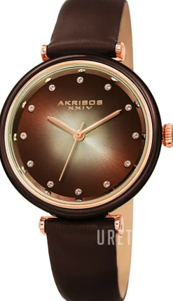 Crystal Brun/Läder Ø34 mm