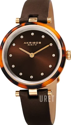 Crystal Brun/Läder Ø34 mm