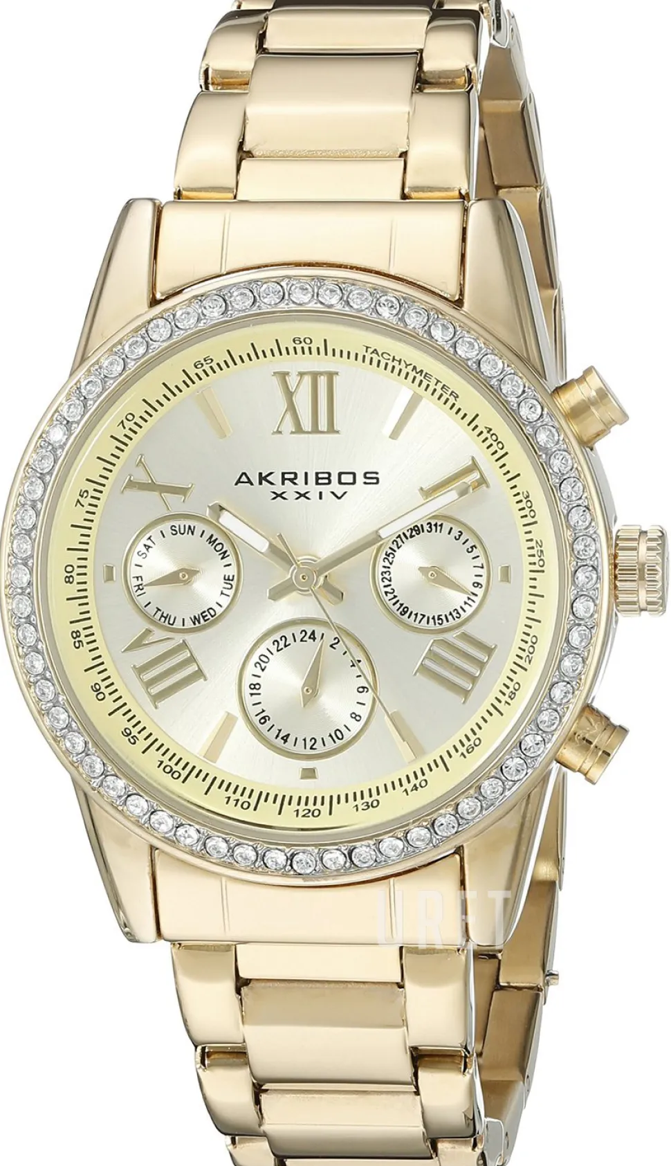 Crystal Champagnefärgad/Gulguldtonat stål Ø36 mm