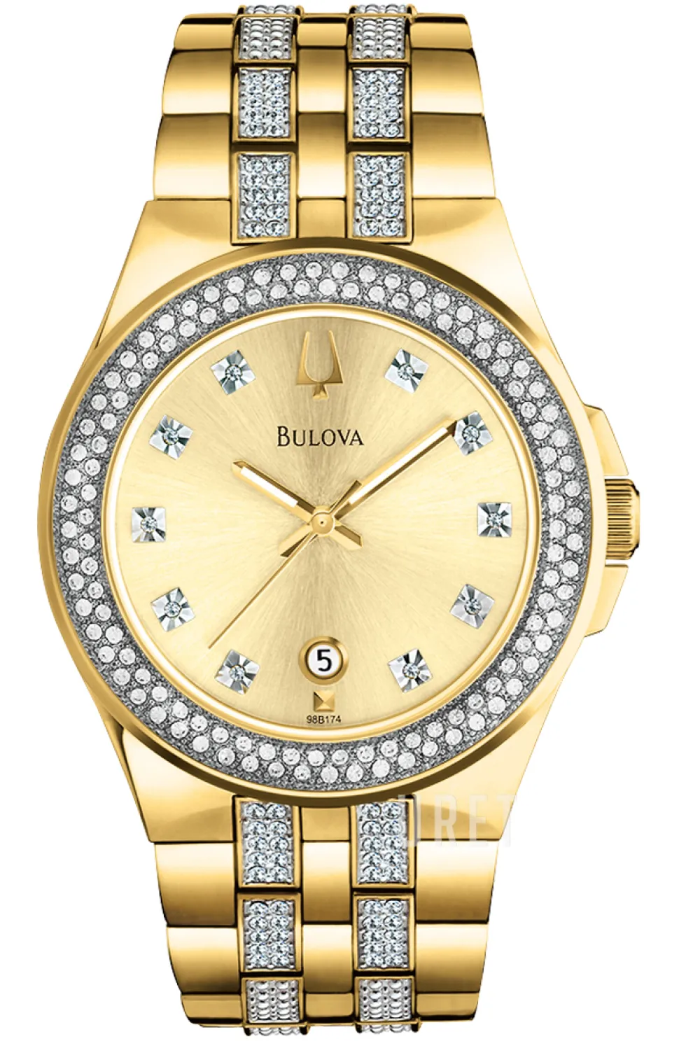 Crystal Guld/Gulguldtonat stål Ø42 mm