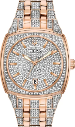 Crystal Kristallinfattad/Roséguldstonat stål