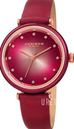 Crystal Rosa/Läder Ø34 mm