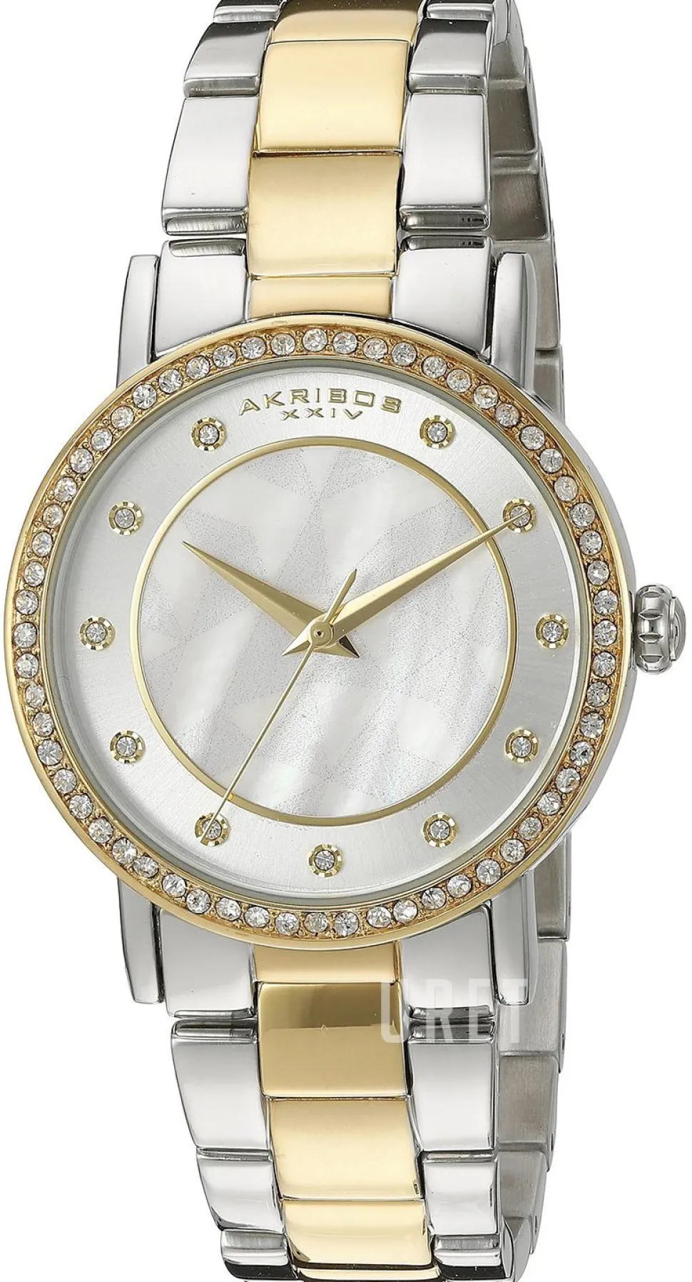 Crystal Silverfärgad/Gulguldtonat stål Ø34 mm