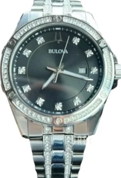 Crystal Svart/Stål Ø42 mm