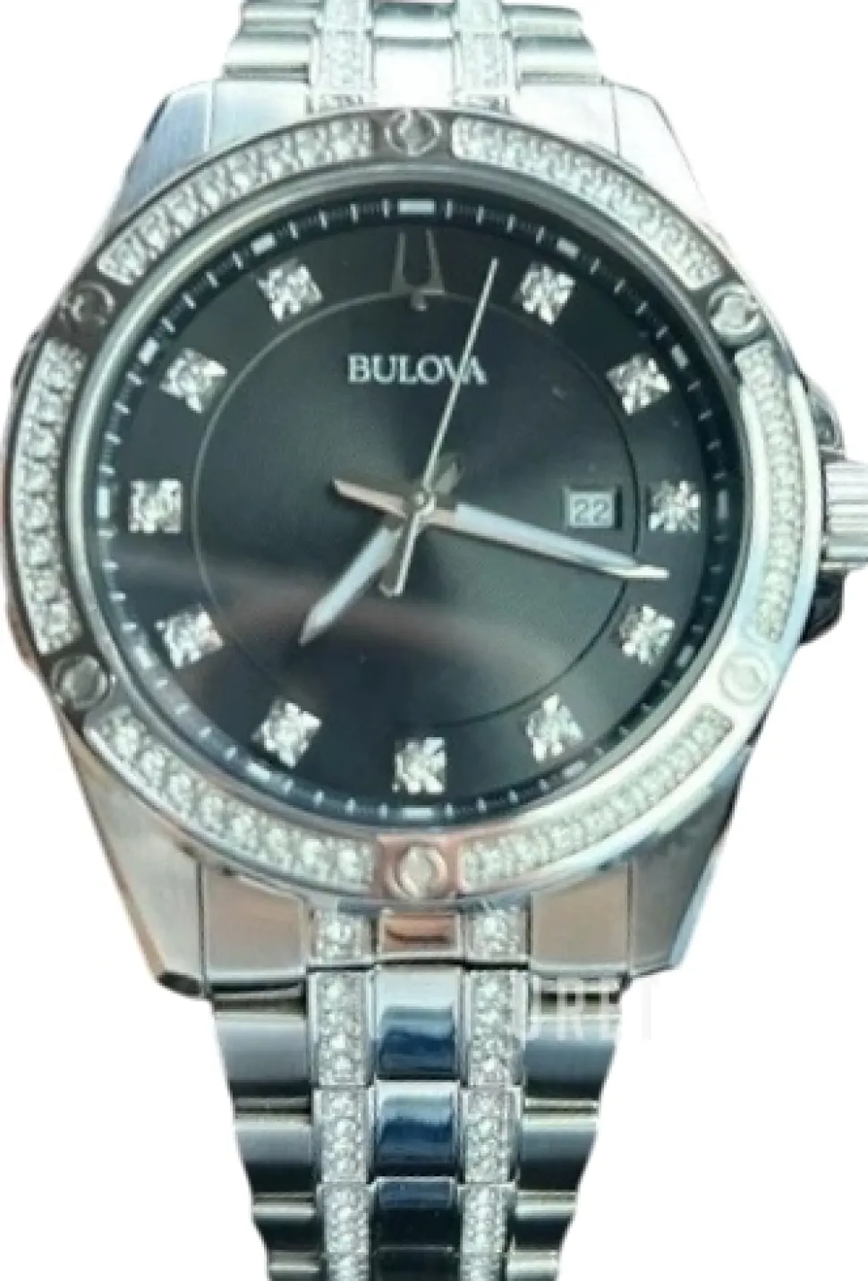 Crystal Svart/Stål Ø42 mm