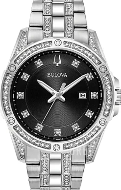 Crystal Svart/Stål Ø43 mm