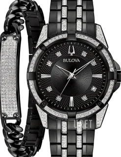 Crystal Svart/Stål Ø42 mm